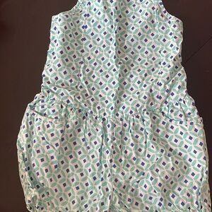 Gymboree Blue and White Geometric Kids One Piece